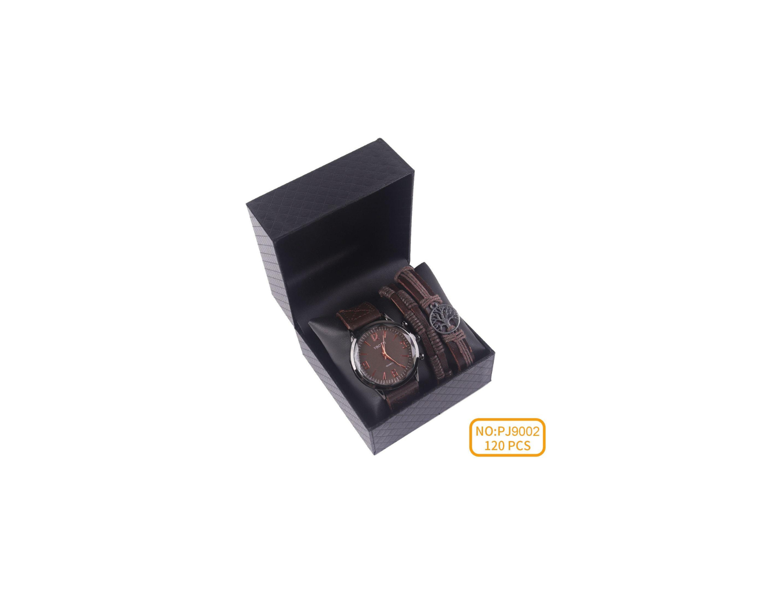 Herren Geschenkset – Armbanduhr & Lederarmband